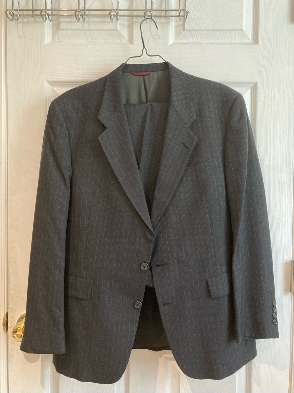 Men's Hart Schaffner & Marx Pinstripe Suit Size 42R 36W